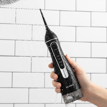 SILVOKA Water Flosser for Teeth, Cordless Oral Irrigator, Portable Dental Flosser with 300ML Tank, 4 Cleaning Modes, IPX7 Waterproof, Rechargeable Water Floss Pick for Braces, Gum Care & Travel